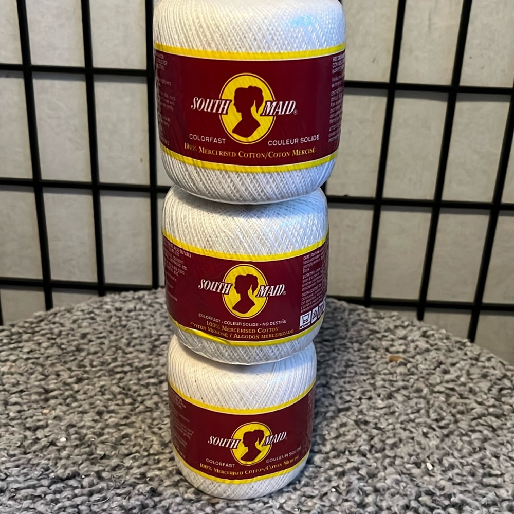 NEW South Maid New Thread White D54-Total of 3